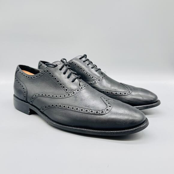 Cole Haan Shoes Mens 11.5 Black Leather Wingtip Oxford Dress Brogue Classic main image 9